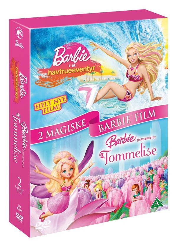 Køb 2 Magiske Barbie Film: Barbie i et Havfrueeventyr + Barbie præsenterer Tommelise